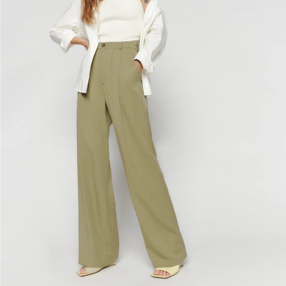 NWT Reformation Mason Pant in Olive Oil